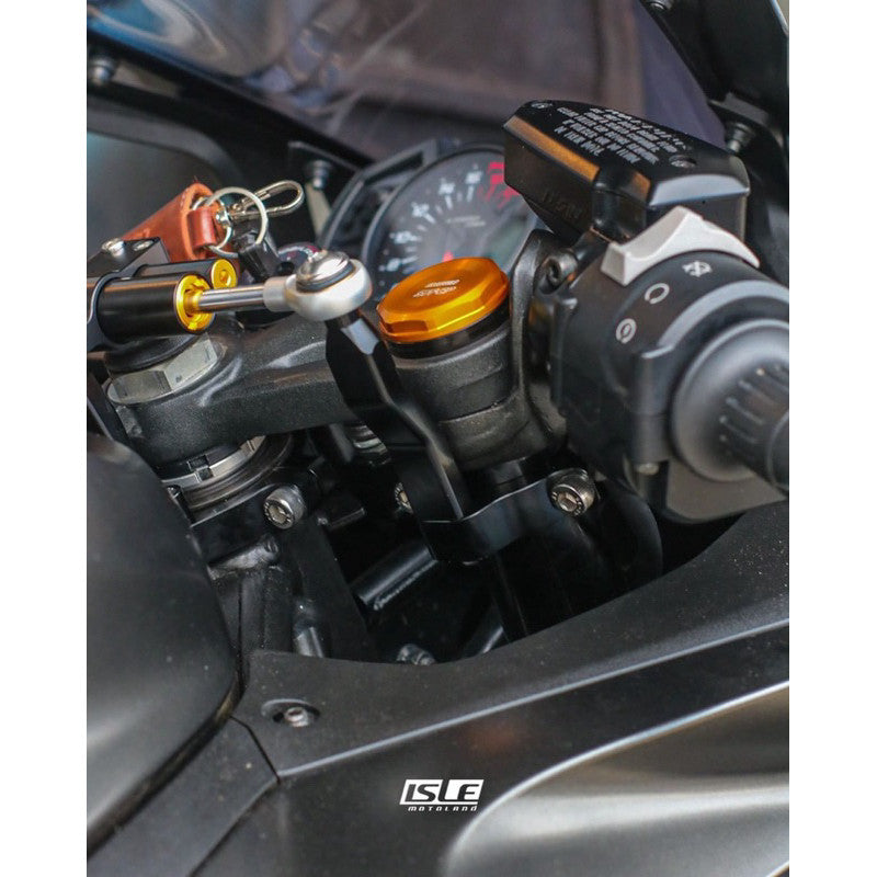 MINNAMOTO Bracket Steering Damper Kawasaki ZX25R, Ninja 250 FI New / Old, ZX6R, ZX636, Z800, Z1000 Sugomi, Z250, Z900 17-19, Z900 20-Up, Z900 RS