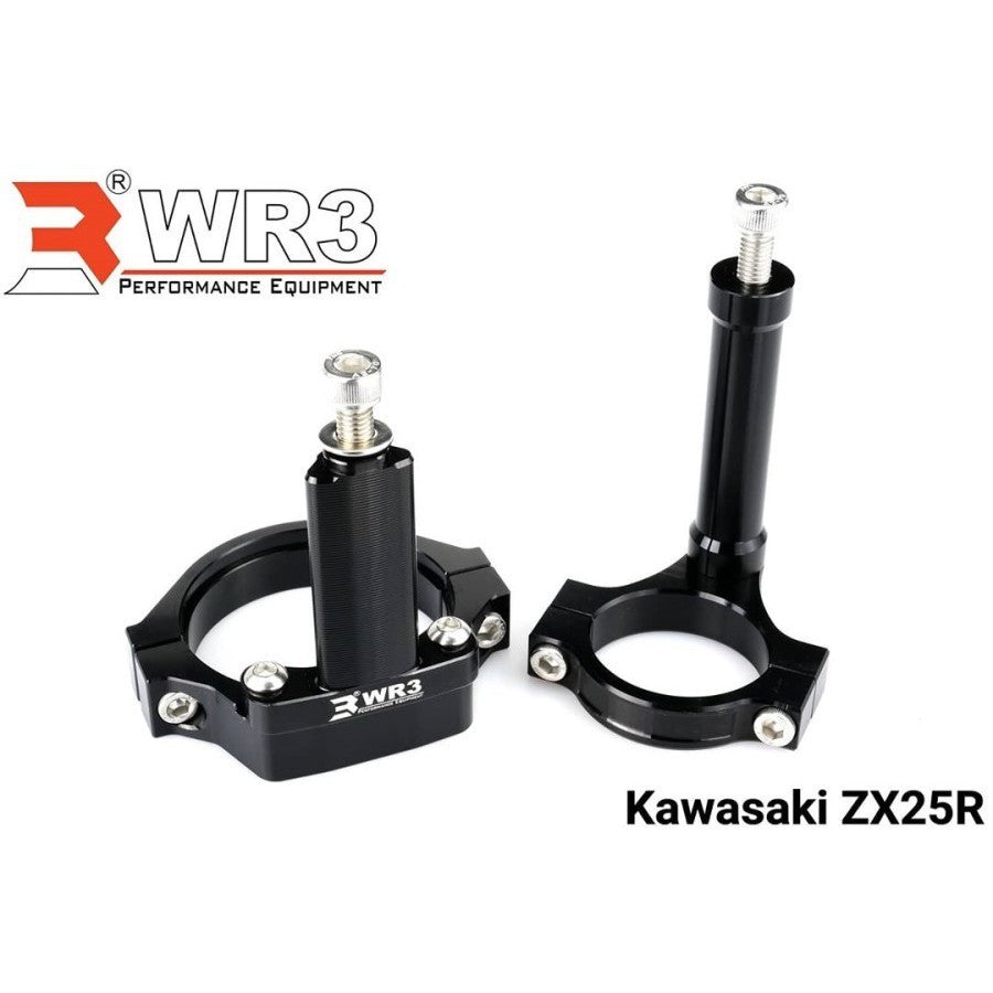 MINNAMOTO Bracket Steering Damper Kawasaki ZX25R, Ninja 250 FI New / Old, ZX6R, ZX636, Z800, Z1000 Sugomi, Z250, Z900 17-19, Z900 20-Up, Z900 RS