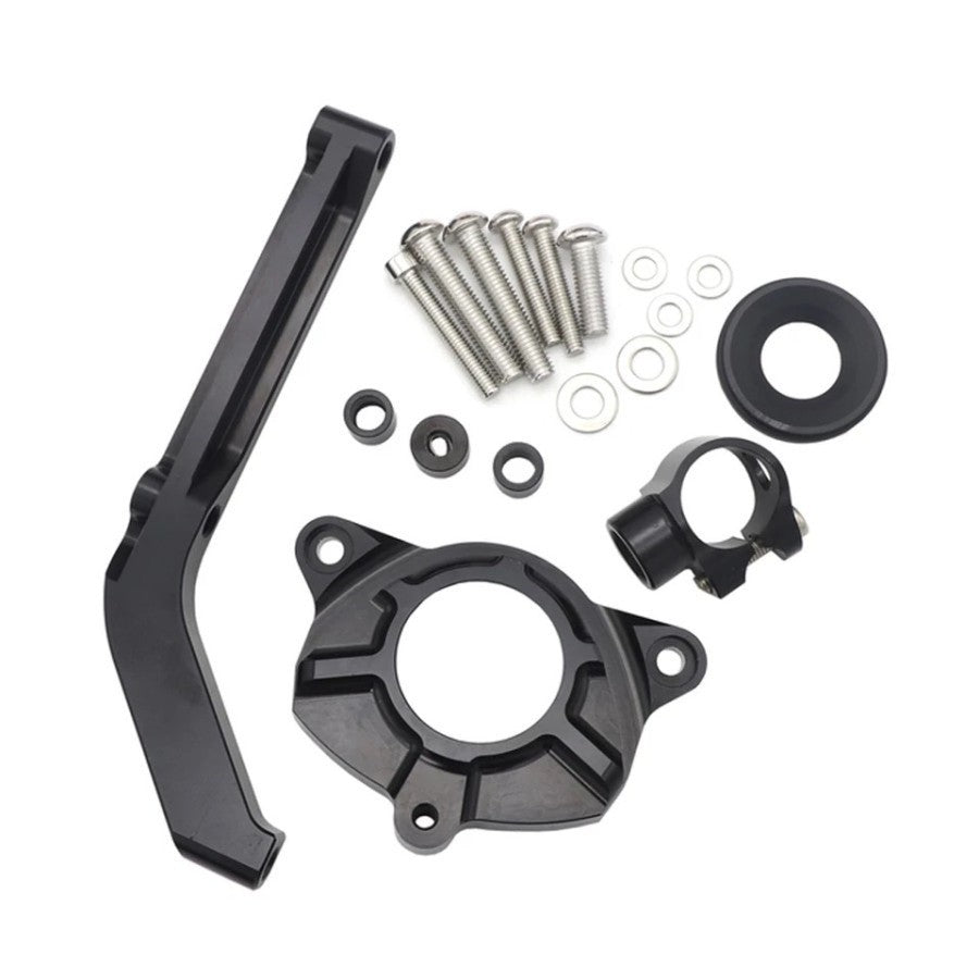 MINNAMOTO Bracket Steering Damper Kawasaki ZX25R, Ninja 250 FI New / Old, ZX6R, ZX636, Z800, Z1000 Sugomi, Z250, Z900 17-19, Z900 20-Up, Z900 RS