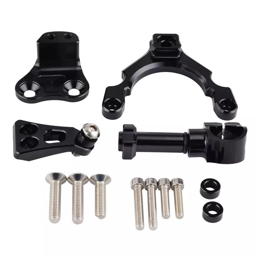 MINNAMOTO Bracket Steering Damper Kawasaki ZX25R, Ninja 250 FI New / Old, ZX6R, ZX636, Z800, Z1000 Sugomi, Z250, Z900 17-19, Z900 20-Up, Z900 RS