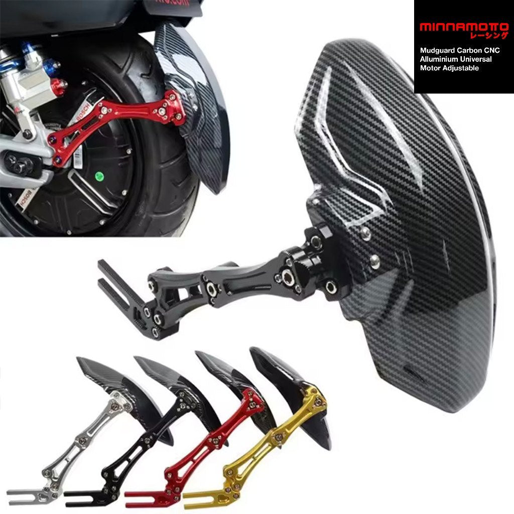 MINNAMOTO Mudguard Carbon CNC Aluminium Universal Motor Adjustable