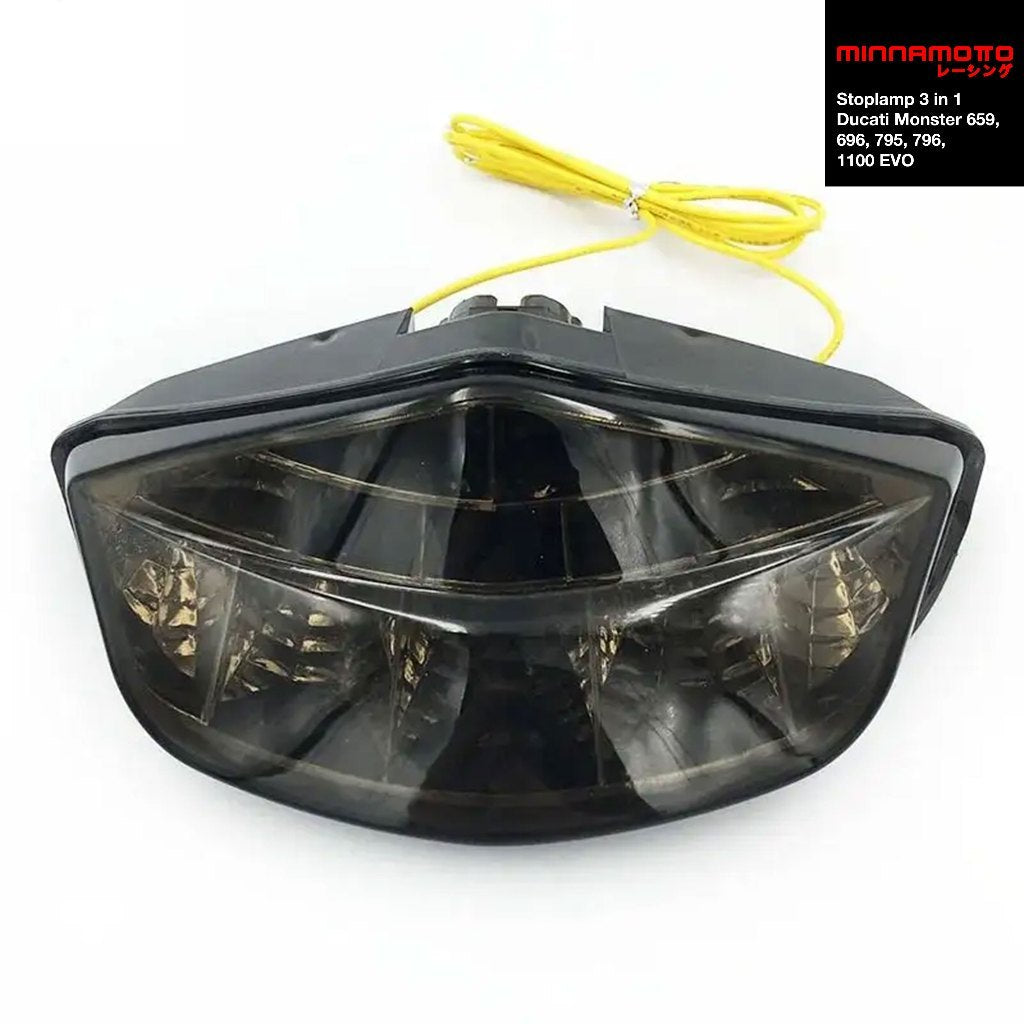 MINNAMOTO Stoplamp 3 in 1 Ducati Monster 659, 696, 795, 796, 1100 EVO Lampu Rem Belakang + Sein
