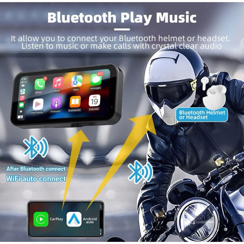 MINNAMOTO Dashcam Camera + GPS Navigator Apple Carplay / Android Touchscreen Universal Motor