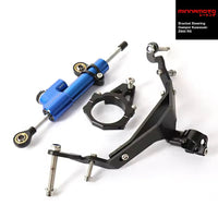 MINNAMOTO Bracket Steering Damper Kawasaki ZX25R, Ninja 250 FI New / Old, ZX6R, ZX636, Z800, Z1000 Sugomi, Z250, Z900 17-19, Z900 20-Up, Z900 RS