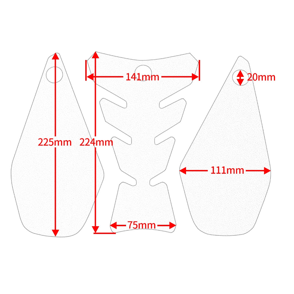 PROF.COMFORTO Side + Center Tank Pad Kawasaki ZX25R, ZX25RR, ZX4R, ZX4RR Tankpad Tengah + Samping
