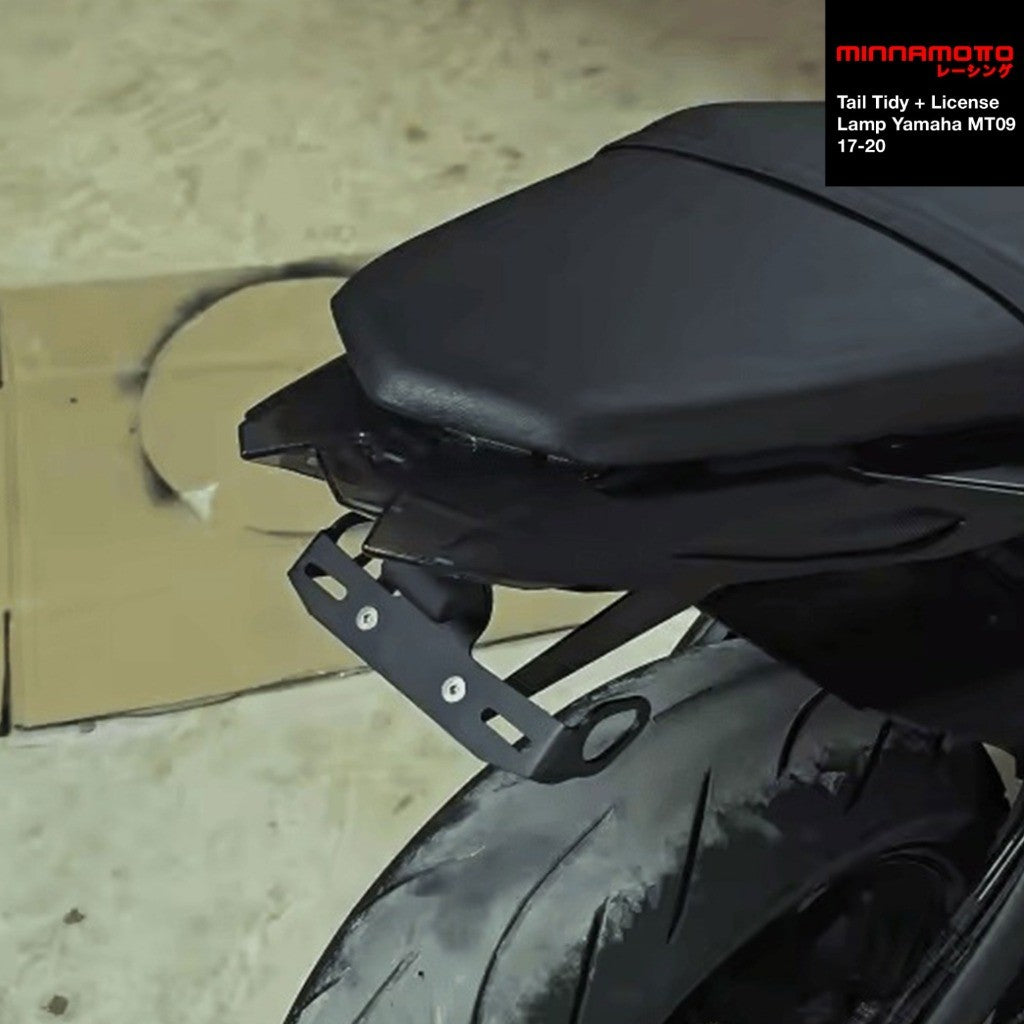 MINNAMOTO Tail Tidy + License Lamp Yamaha MT-09 17–20 / 21–23 Dudukan Plat + Lampu