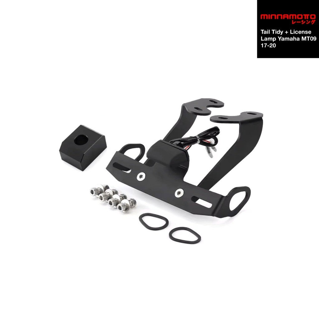 MINNAMOTO Tail Tidy + License Lamp Yamaha MT-09 17–20 / 21–23 Dudukan Plat + Lampu
