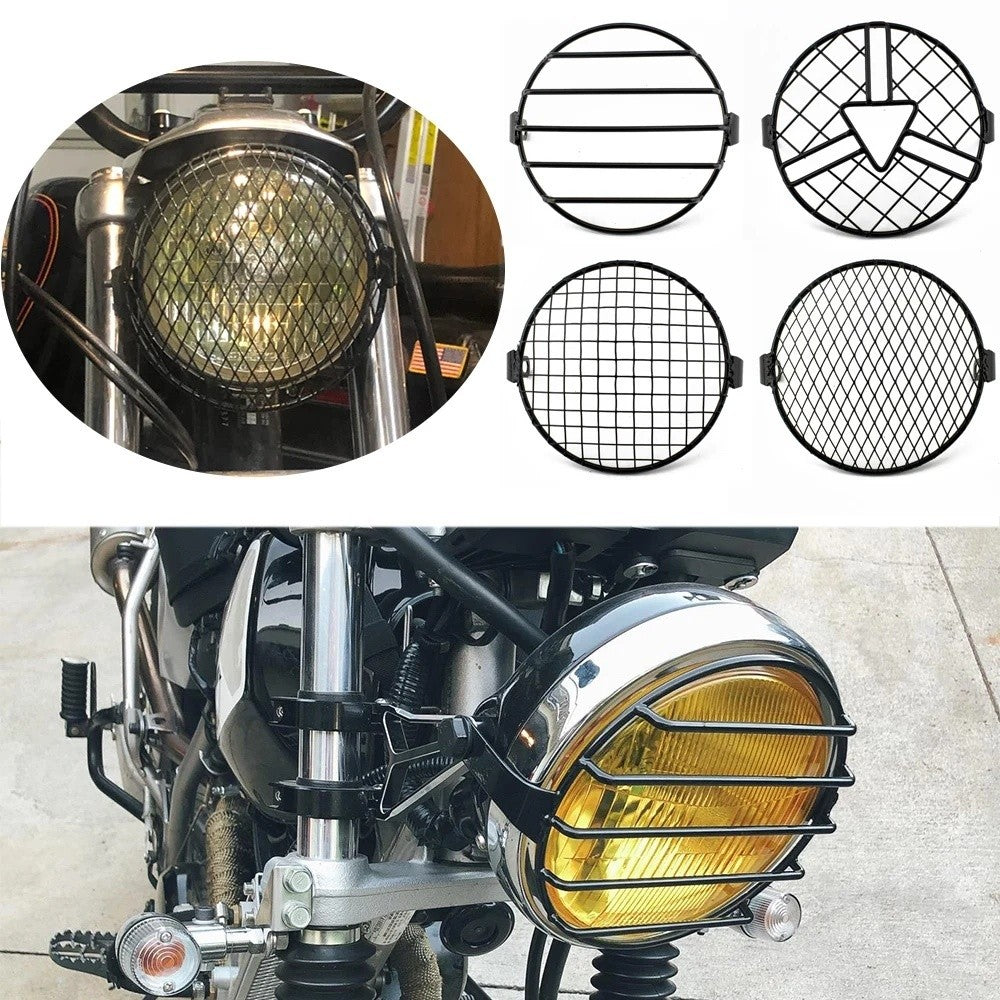 MINNAMOTO Headlamp Guard Naked Universal Cross / Net / Lines / Y Pelindung Lampu Depan