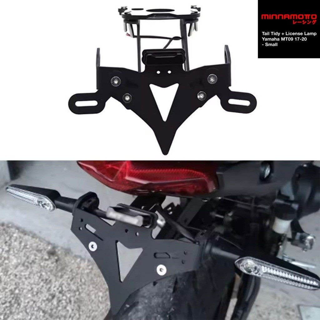 MINNAMOTO Tail Tidy + License Lamp Yamaha MT-09 17–20 / 21–23 Dudukan Plat + Lampu