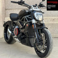MINNAMOTO Radiator Guard + Downpipe Grille Cover Ducati X Diavel EVO Pelindung Radiator