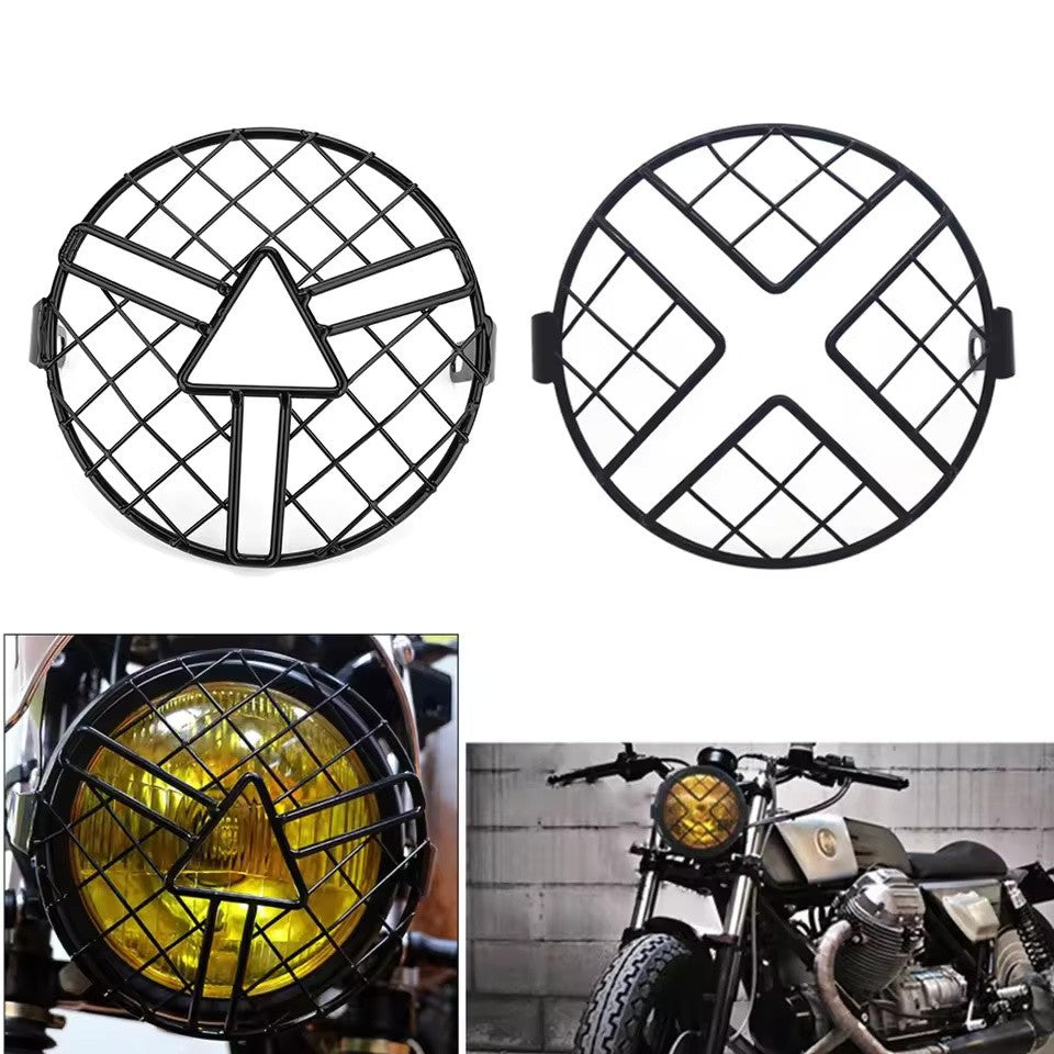 MINNAMOTO Headlamp Guard Naked Universal Cross / Net / Lines / Y Pelindung Lampu Depan