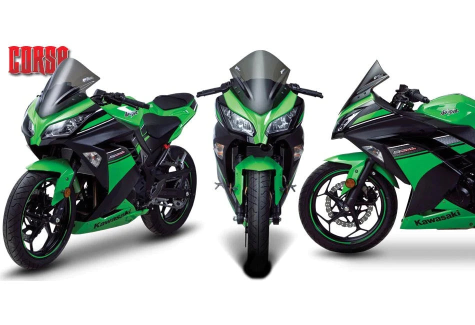 ZEROGRAVITY Windscreen Kawasaki Ninja 250 FI Old 13-17 Corsa Light Smoke