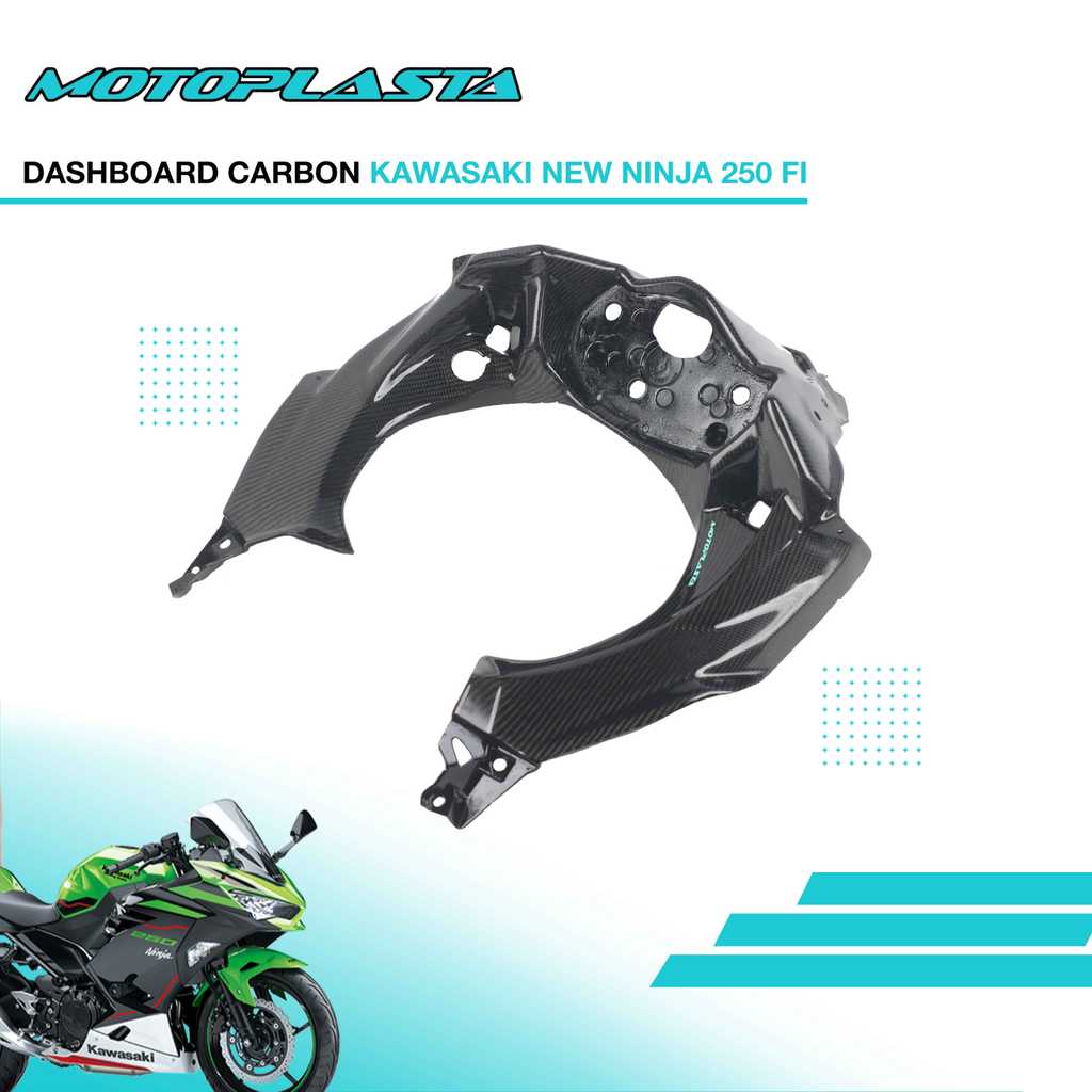 MOTOPLASTA Dashboard Speedometer Carbon Kawasaki New Ninja 250 18'Up Karbon