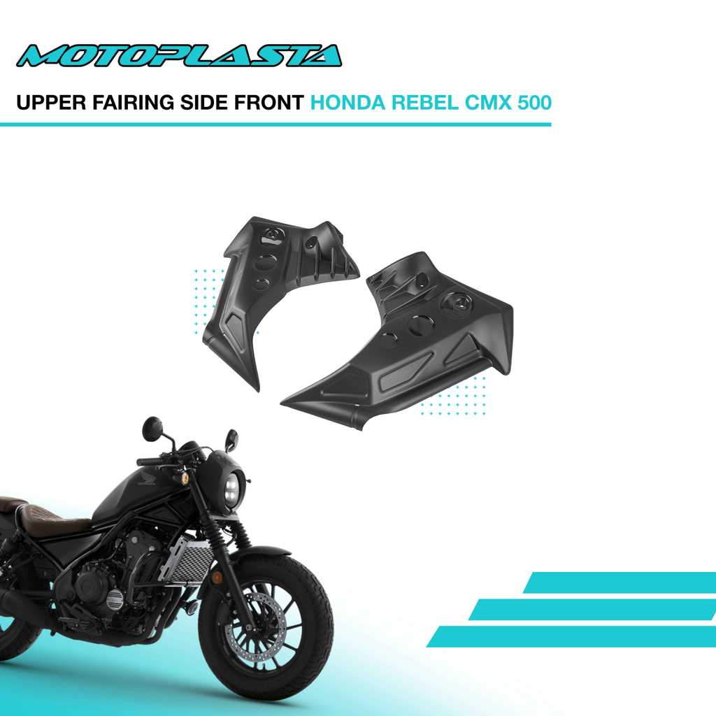 MOTOPLASTA Upper Fairing Side Front Honda Rebel CMX 500
