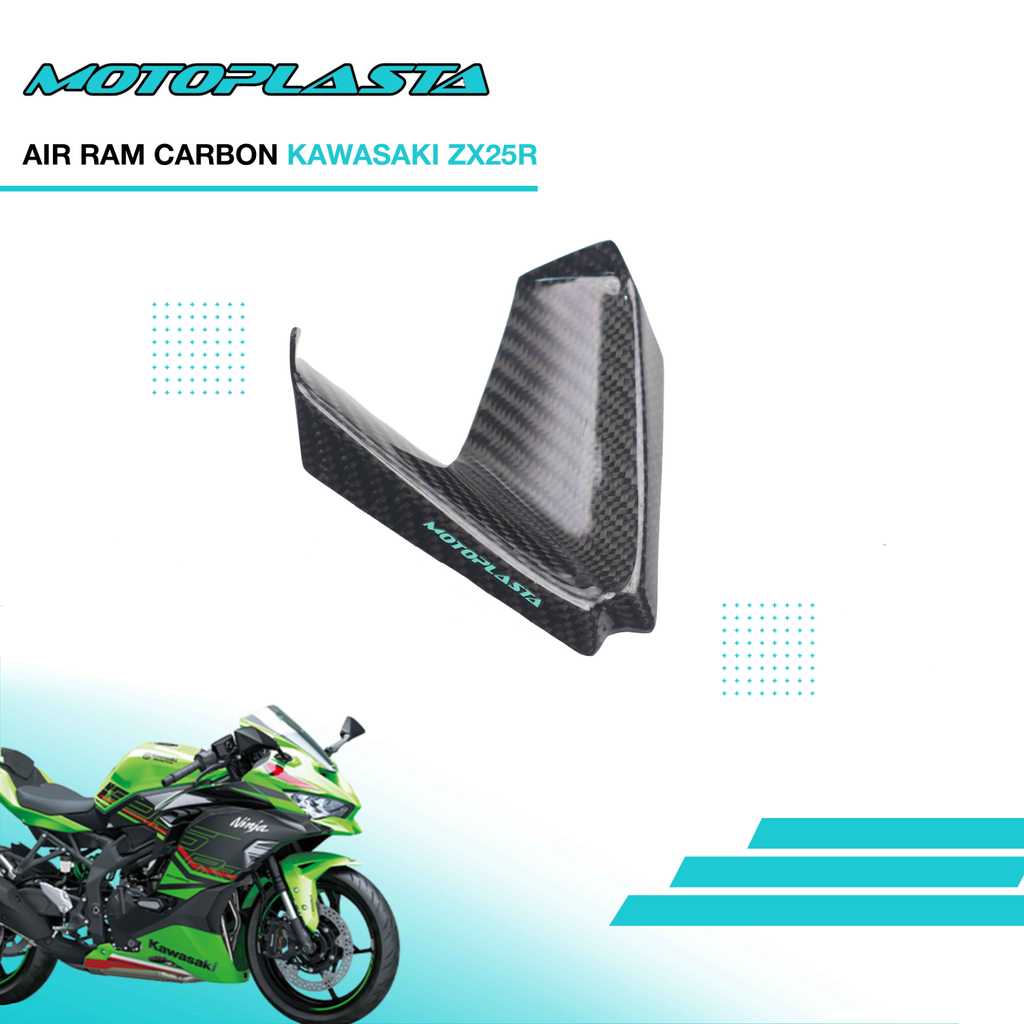 MOTOPLASTA Air Ram Carbon Model ZX6 Kawasaki ZX25R, ZX25RR, ZX4R Karbon
