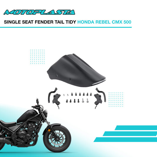 MOTOPLASTA Single Seat Fender Tail Tidy Honda Rebel CMX 500