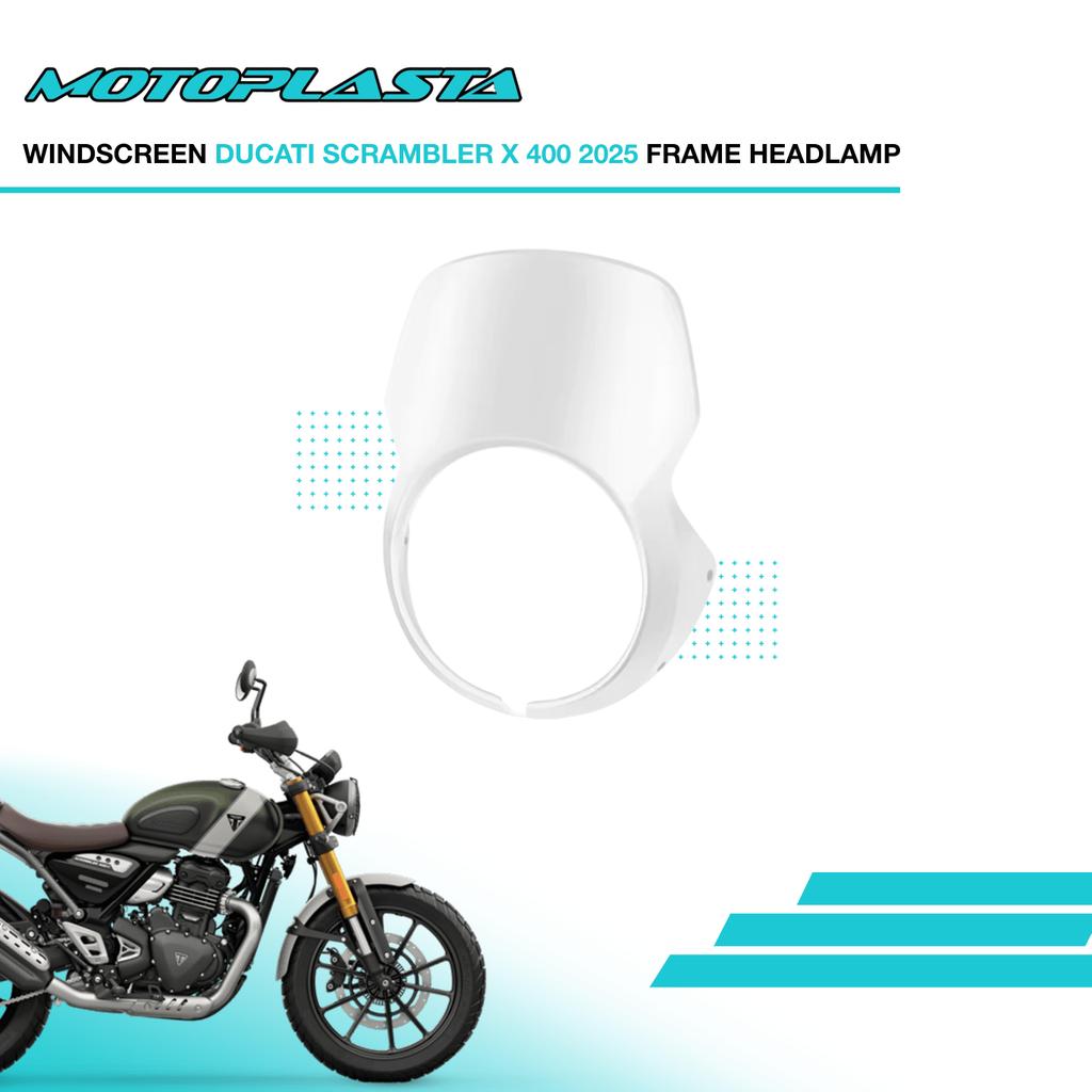 MOTOPLASTA Windhshield Ducati Scrambler X 400 2025 Frame Headlamp Windscreen