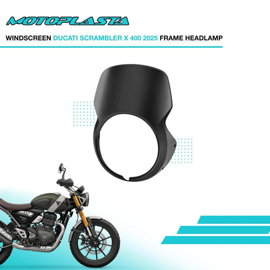 MOTOPLASTA Windhshield Ducati Scrambler X 400 2025 Frame Headlamp Windscreen