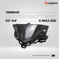 Kabon Cover Battery Carbon Yamaha XMAX 250 New Connected 23-Up Cover Aki Lapis Karbon Kevlar