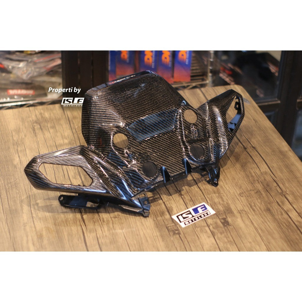 Kabon Cover Aki Carbon Yamaha XMAX New Connected 23-Up + Part Ori Lapis Karbon Kevlar Kabon
