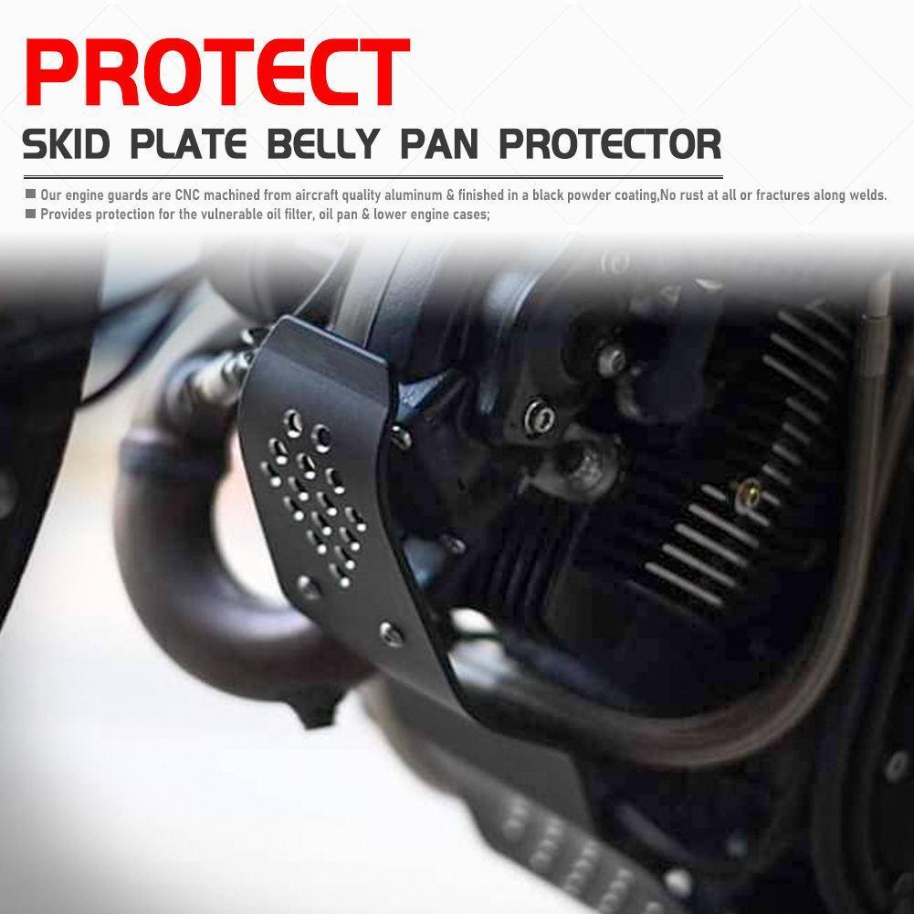 MINNAMOTO Skidplate Engine Guard Ducati Scrambler 400 / 800 / Monster 795 / 796 – Black