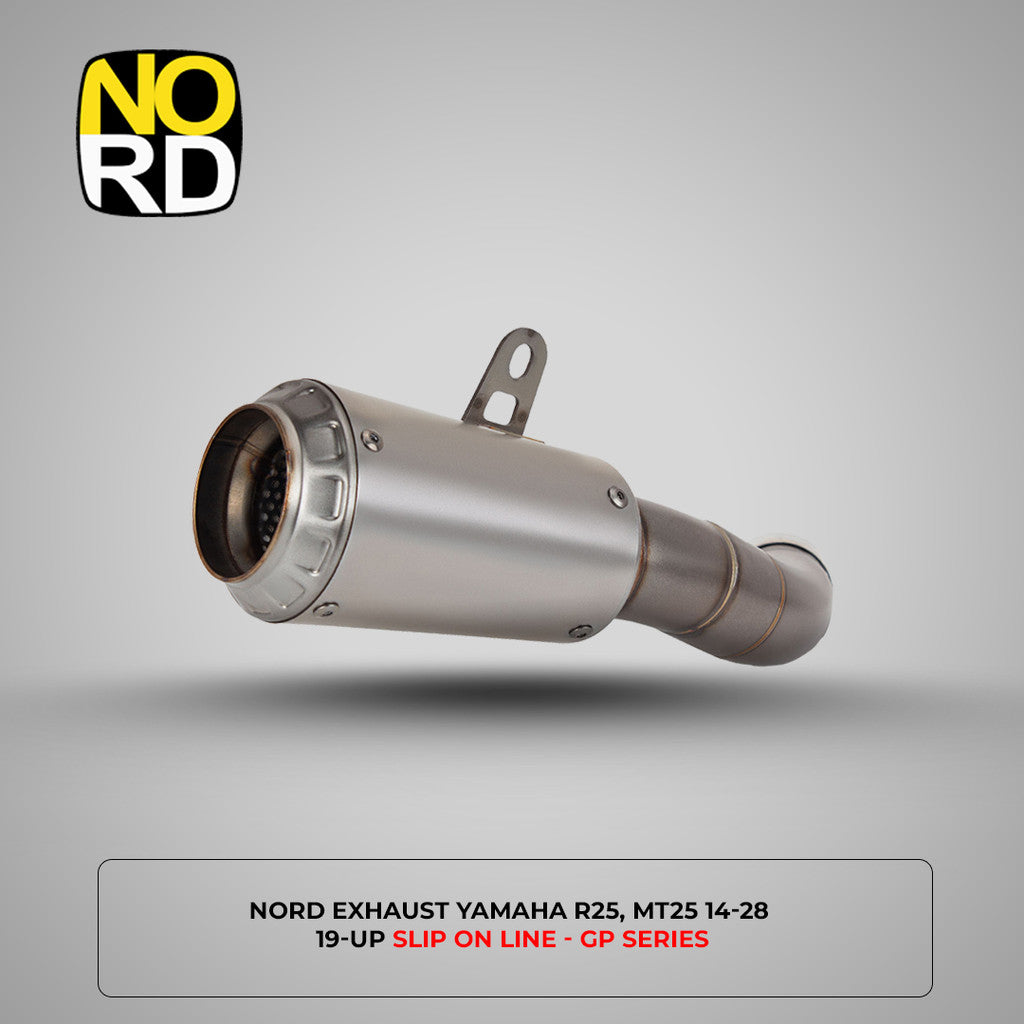 NORD Exhaust Yamaha R25, MT25 14–28 / 19-UP Knalpot Slip On Line – GP SERIES