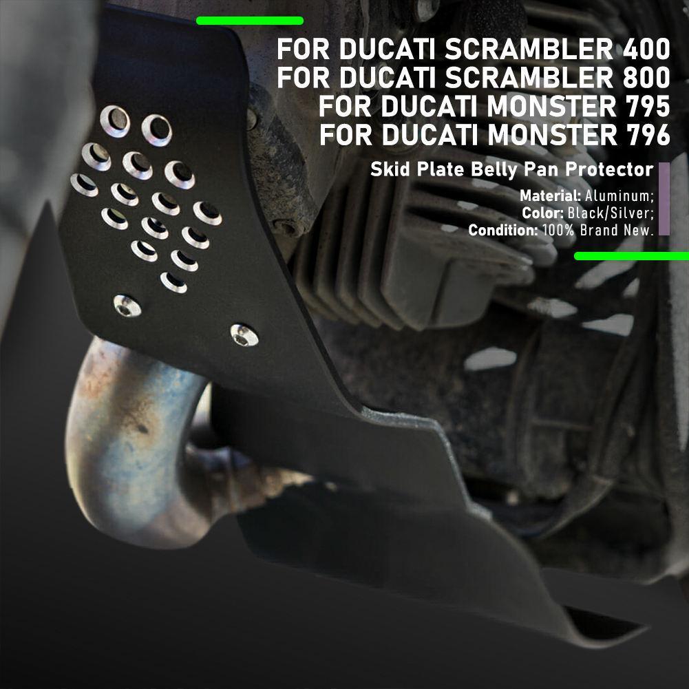 MINNAMOTO Skidplate Engine Guard Ducati Scrambler 400 / 800 / Monster 795 / 796 – Black