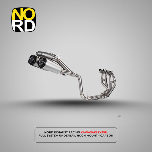 NORD EXHAUST RACING KNALPOT KAWASAKI ZX25R UNDERTAIL HIGH MOUNT FULL SYSTEM – CARBON